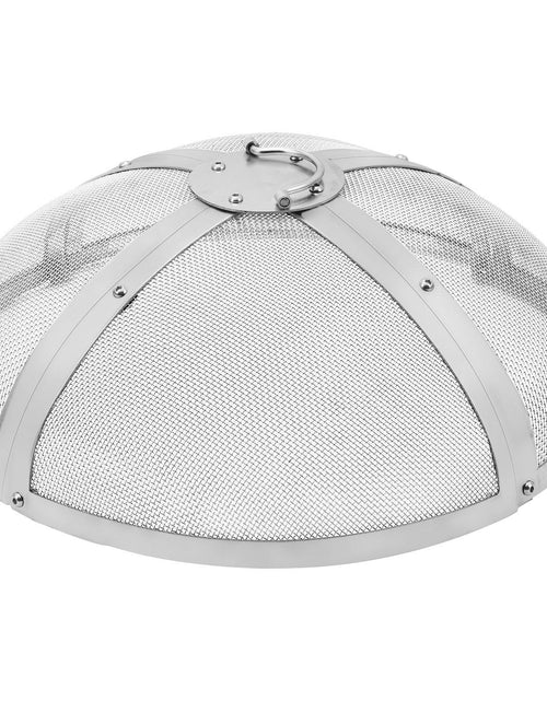 Load image into Gallery viewer, Fire Pit Spark Screen Round 20", Reinforced Heavy Duty Steel Metal Cover, Outdoor Firepit Lid, Easy-Opening Top Screen Covers Round with Ring Handle for Outdoor Patio Fire Pits Backyard
