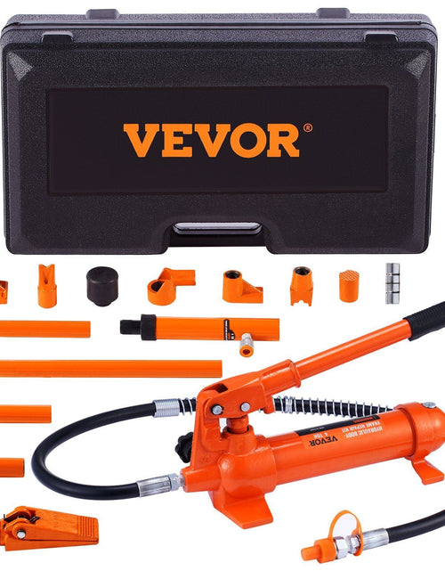 Load image into Gallery viewer, 4 Ton/8800 LBS Porta Power, Portable Hydraulic Ram with 3.9 ft/1.2 m Oil Hose, Auto Body Frame Repair Kit with Storage Case for Car Repair, Truck, Farm
