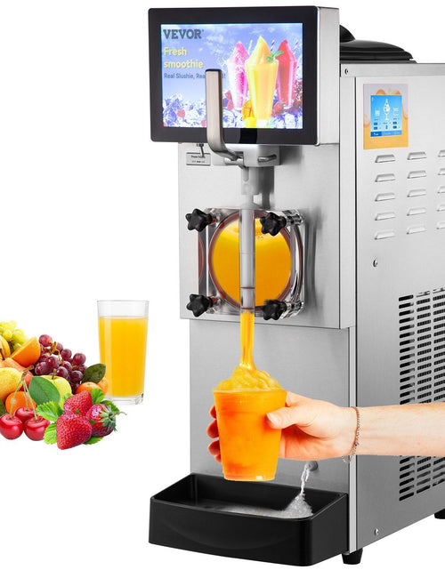 Load image into Gallery viewer, Commercial Slushy Machine, 8L / 2.1 Gal Single Bowl, Cool and Freeze Modes, 1050W Stainless Steel Margarita Smoothie Frozen Drink Maker, Slushie Machine for Party Cafes Restaurants Bars Home
