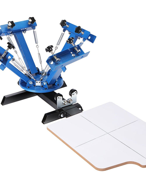 Load image into Gallery viewer, 4 Color 1 Station Screen Printing Machine, 21.2x17.7in / 54x45cm Screen Printing Press 360° Rotable Silk, Double-Layer Positioning Pallet for T-Shirt DIY Printing
