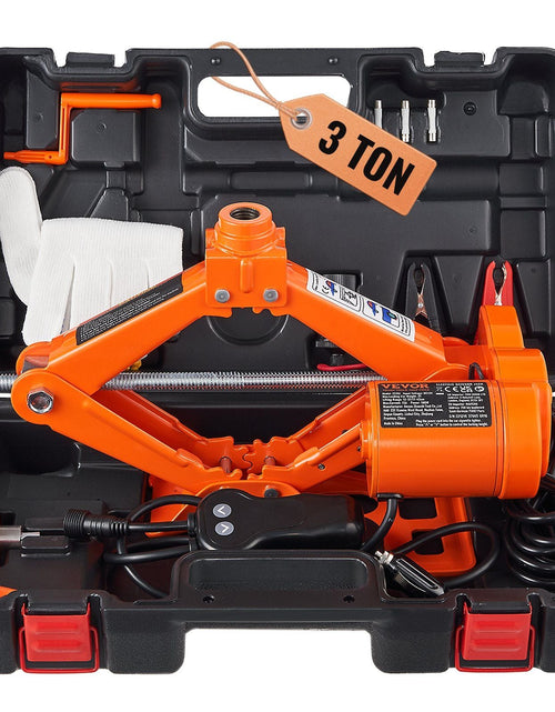Load image into Gallery viewer, Electric Car Jack, 3 Tons /6600 lbs Scissor Jack, 12V Electric Automatic Jack with Double Saddles and Remote Control, Portable Car Jack for Sedan, SUV, Truck Tire Change
