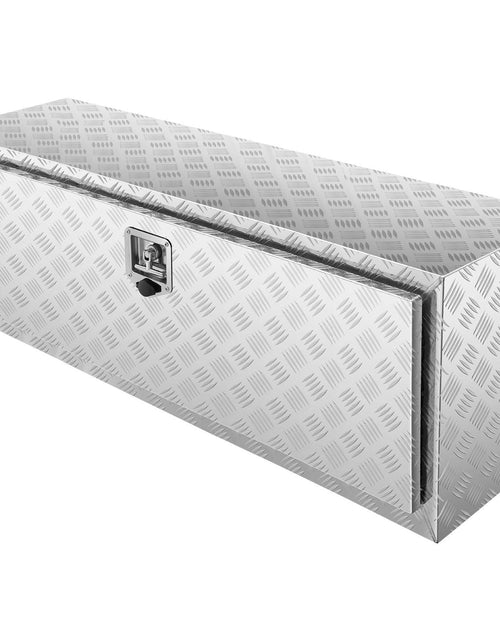 Load image into Gallery viewer, Underbody Truck Box, 48"×17"×18" Pickup Storage Box, Heavy Duty Aluminum Diamond Plate Tool Box with Lock and Keys, Waterproof Trailer Storage Box with T-Handle Latch for Truck, Van, Trailer
