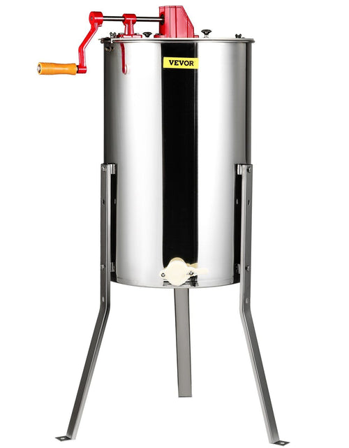 Load image into Gallery viewer, Manual Honey Extractor, 3 Frames Honey Spinner Extractor, Stainless Steel Beekeeping Extraction, Honeycomb Drum Spinner with Lid, Apiary Centrifuge Equipment with Height Adjustable Stand

