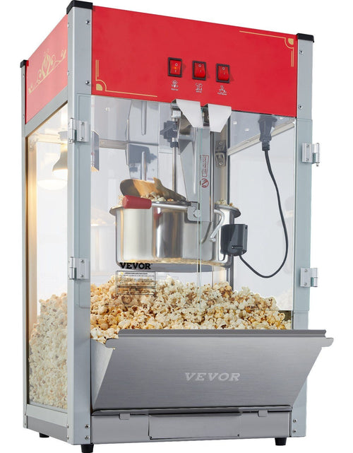 Load image into Gallery viewer, Popcorn Popper Machine 12 Oz Countertop Popcorn Maker 1440W 80 Cups Red
