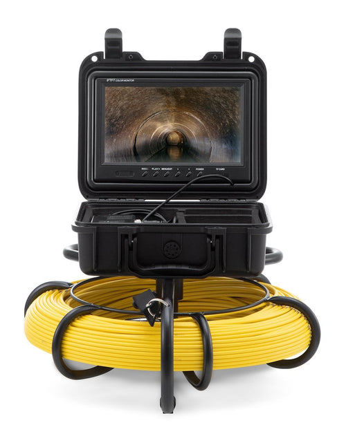 Load image into Gallery viewer, Sewer Camera Pipe Inspection Camera w/ 512hz Sonde 9in 720p Screen 300 ft
