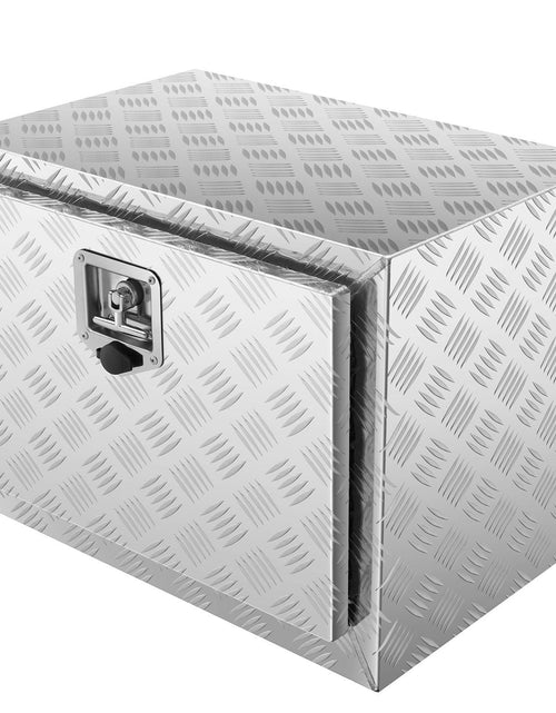 Load image into Gallery viewer, Underbody Truck Box, 24"×17"×18" Pickup Storage Box, Heavy Duty Aluminum Diamond Plate Tool Box with Lock and Keys, Waterproof Trailer Storage Box with T-Handle Latch for Truck, Van, Trailer
