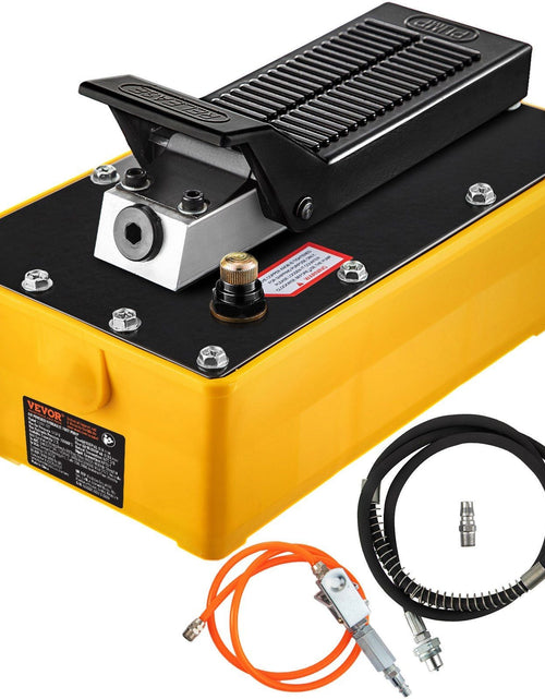 Load image into Gallery viewer, Air Hydraulic Pump, 10,000 PSI Hydraulic Foot Pump, 0.6 Gal Reservoir Foot Operated Air/Hydraulic Pump, with Hose and Spray Gun for Heavy Machinery Rigging, Auto Repair, Auto Body Frame Machines

