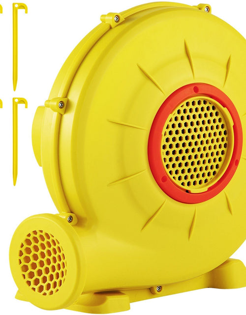 Load image into Gallery viewer, Air Blower, 450W 0.6HP Inflatable Blower, Portable and Powerful Bounce House Blower, 1750Pa Commercial Air Blower Pump Fan, Used for Inflatable Bouncy Castle and Jump Slides, Yellow
