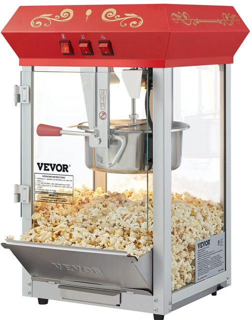 Load image into Gallery viewer, Popcorn Popper Machine 8 Oz Countertop Popcorn Maker 850W 48 Cups Red

