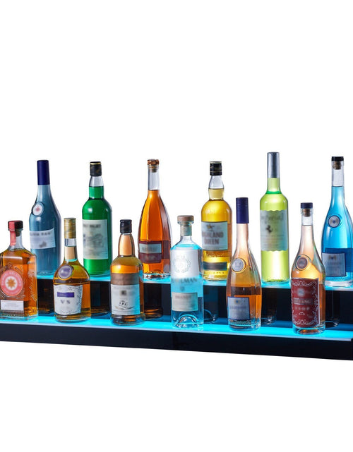Load image into Gallery viewer, LED Lighted Liquor Bottle Display Bar Shelf RF &amp; App Control 40" 2-Step
