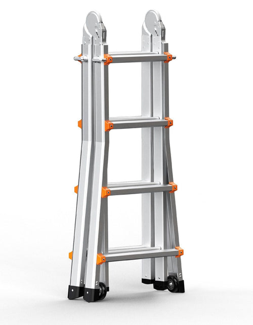 Load image into Gallery viewer, Telescoping Ladder A Frame 13 FT Extension Multi-Function for Homework
