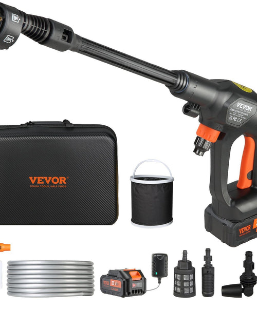 Load image into Gallery viewer, Cordless Pressure Washer, 652-PSI 1.1 GPM Portable Power Cleaner, Handheld High-Pressure Car Washer Gun with 4.0Ah Battery, Charger, 6-in-1 Nozzle, for Home/Floor Cleaning &amp; Watering
