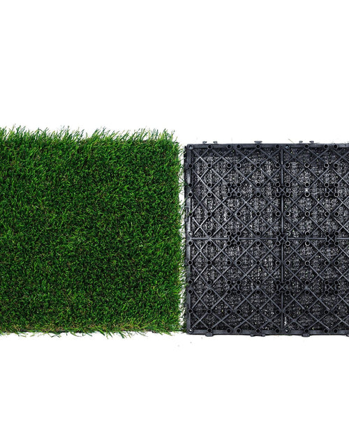 Load image into Gallery viewer, Artifical Grass Tiles Interlocking Turf Deck Set, 18 Pack - 12"x12", Synthetic Fake Grass Self-draining Mat Flooring Decor Pad, Perfect For Multi-Purpose Indoor Outdoor Entryway Scraper Dog Mats
