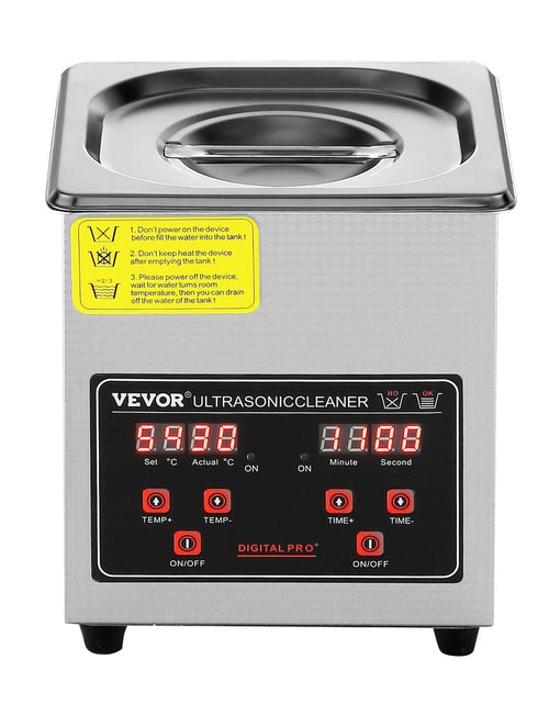 Load image into Gallery viewer, Ultrasonic Cleaner with Digital Timer &amp; Heater, Professional Ultra Sonic Jewelry Cleaner, Stainless Steel Heated Cleaning Machine for Glasses Watch Rings Small Parts Circuit Board (2L)
