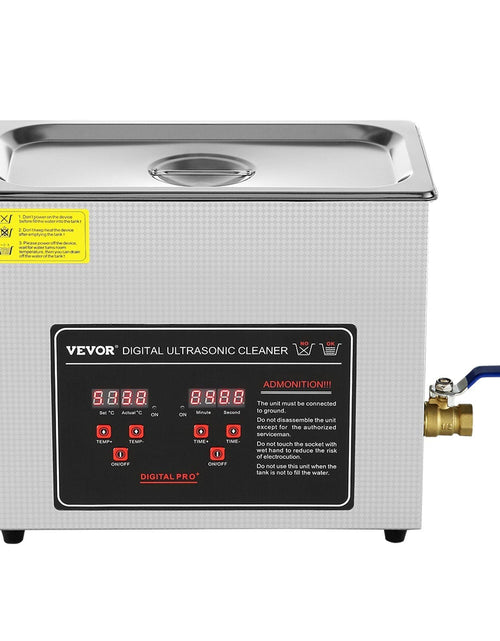 Load image into Gallery viewer, Ultrasonic Cleaner with Digital Timer &amp; Heater, Professional Ultra Sonic Jewelry Cleaner, Stainless Steel Heated Cleaning Machine for Glasses Watch Rings Small Parts Circuit Board (6L)
