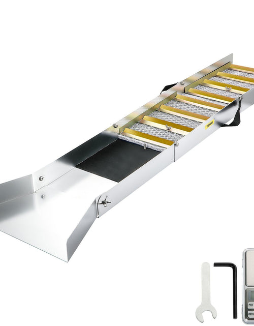 Load image into Gallery viewer, Folding Aluminum Alloy Sluice Box, Compact 50" Sluice Boxes for Gold, Lightweight Gold Sluice Equipment, Portable Sluice Boxes w/Miner's Moss, River, Creek, Gold Panning, Prospecting, Dredging
