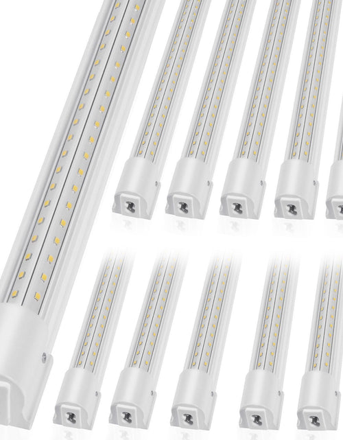 Load image into Gallery viewer, 10 Pack LED Shop Light, 8 FT, 80W Linkable Shop Light Fixture, 10000 LM Ceiling Lights 59 in Power Cords with ON/OFF Switch 48 in Connector Cables, for Garage Warehouse Home Workkshop and Office
