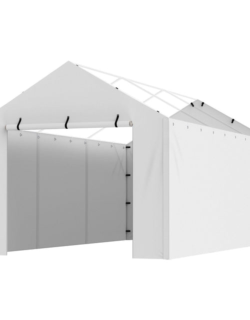 Load image into Gallery viewer, Carport Replacement Canopy Cover Side Wall 10 x 20 ft, Garage Tent Shelter Tarp Heavy-Duty Waterproof &amp; UV Protected, Easy Installation with Ball Bungees,White (Top and Frame Not Included)
