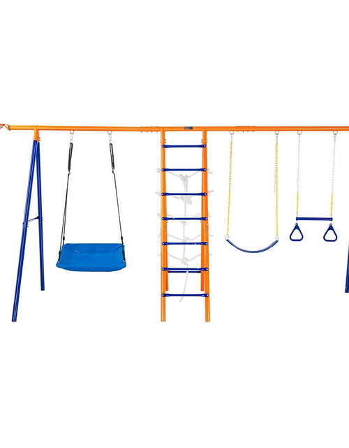 Load image into Gallery viewer, Swing Sets for Backyard 6 in 1 Swing Set 440lbs Capacity Metal Swingset
