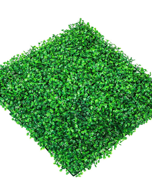 Load image into Gallery viewer, 12PCS 10x10 inch Artificial Boxwood Panels, Boxwood Hedge Wall Mat,Artificial Grass Backdrop Wall, Privacy Hedge Screen UV Protected for Outdoor Indoor Garden Fence Backyard
