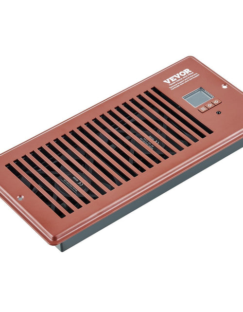 Load image into Gallery viewer, Register Booster Fan, Quiet Vent Booster Fan Fits 4' x 10' Register Holes, with Remote Control and Thermostat Control, Adjustable Speed for Heating Cooling Smart Vent, Brown
