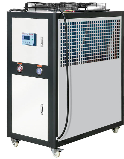 Load image into Gallery viewer, Industrial Water Chiller, 9.4HP 16 Gal Air-Cooled Industrial Water Chiller, 15,100 Kcal/h Cooling Capacity with Finned Condenser Micro-Computer Control 60L Water Tank, for Cooling Water

