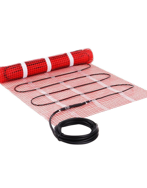 Load image into Gallery viewer, Floor Heating Mat, 10 Sq.ft, Electric Radiant In-Floor Heated Warm System with Digital Floor Sensing Thermostat, Includes Installation Monitor, Adhesive Back for Easy Installation on The Floor
