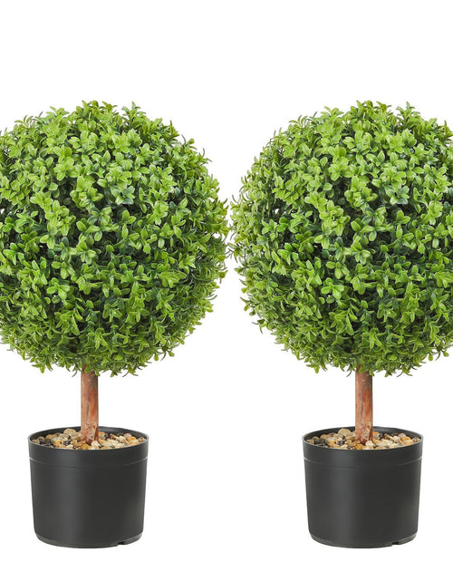 Load image into Gallery viewer, 2x Artificial Boxwood Ball Ø40,6cm Garden Deco Boxwood in Flowerpot Ball Artificial Boxwood Ball Artificial Plant made of PE, Wood, PP incl. 4 pcs. Decorative butterflies and 10 pcs. Replacement
