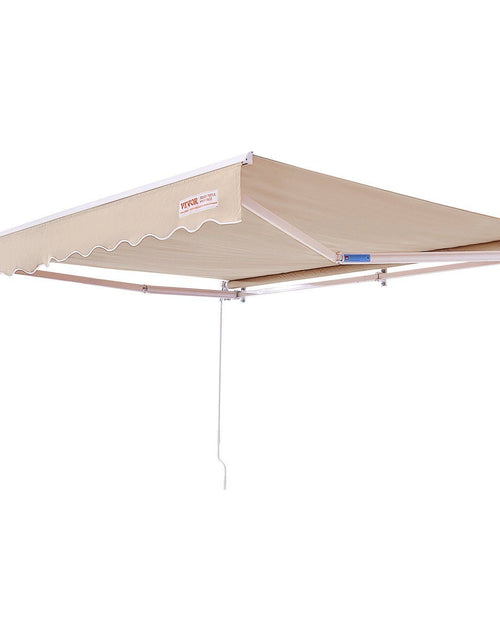 Load image into Gallery viewer, Manual Retractable Awning, 8 x 7 ft Outdoor Patio Awning Retractable Sun Shade, Water-Resistant Polyester Patio Door Window Awning Sunshade Shelter with Crank Handle for Backyard, Balcony
