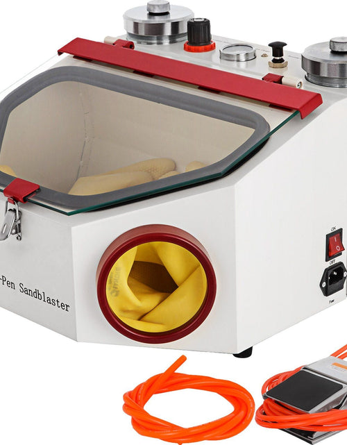 Load image into Gallery viewer, Twin Pen Sandblaster Double Pen Sand Blaster Machine for Dental Lab 2 Tanks Lamp
