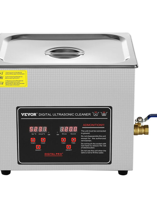 Load image into Gallery viewer, Ultrasonic Cleaner with Digital Timer &amp; Heater, Professional Ultra Sonic Jewelry Cleaner, Stainless Steel Heated Cleaning Machine for Glasses Watch Rings Small Parts Circuit Board (10L)
