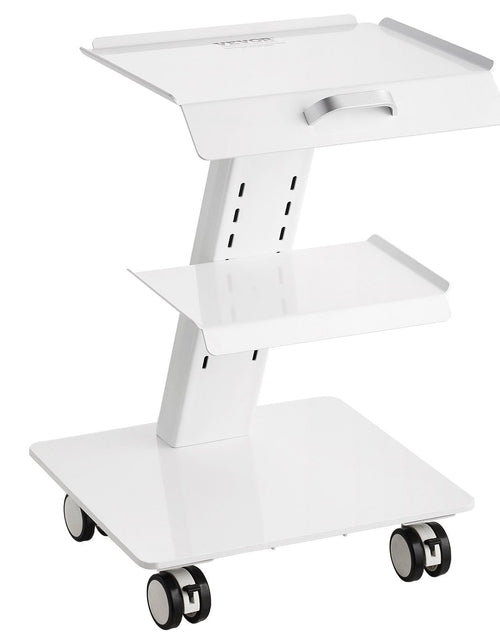 Load image into Gallery viewer, Lab Trolley, 3-Layer Rolling Lab Cart, Metal Mobile Trolley with Swivel Wheels, Tray Rolling Clinic Cart 220 lbs Weight Capacity, for Lab, Clinic, Beauty and Salon

