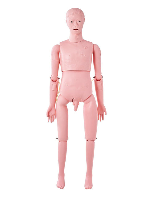 Load image into Gallery viewer, Nursing Training Manikin, Male Life Size Demonstration Human Manikin for Nursing Training, Multifunctional Education Teaching Model Supplies, PVC Anatomical Mannequin Body Care Simulator Model
