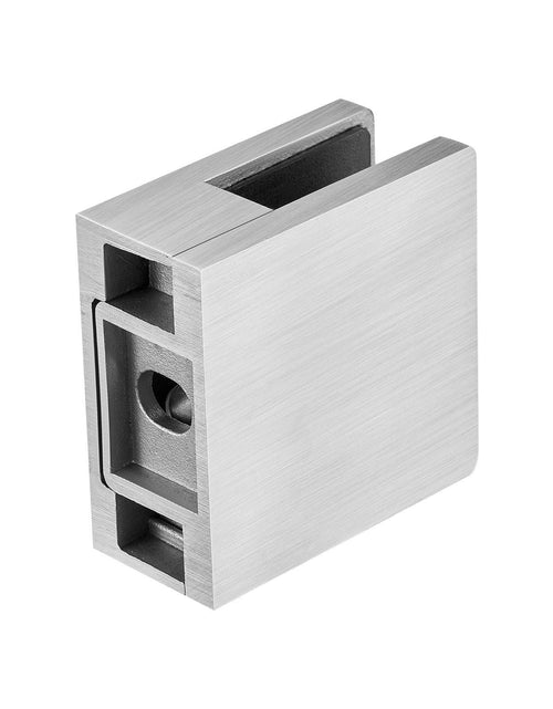 Load image into Gallery viewer, Glass Clamp, 4 PCS Square Glass Railing Bracket for 0.31 "-0.47 " Tempered Glass, 304 Stainless Steel Glass Mounting Clamp, Glass Shelf Bracket for Balcony, Garden, Pool, Stair, Silver
