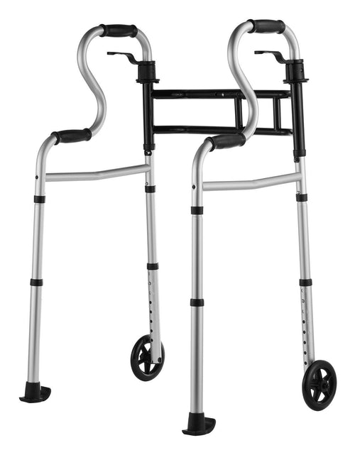 Load image into Gallery viewer, Folding Walker Stand-Assist Folding Walkers with Adjustable Height &amp; Width

