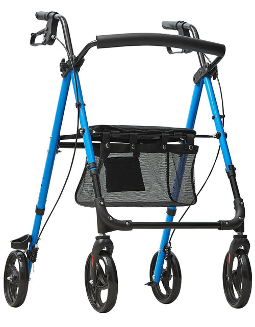 Load image into Gallery viewer, Rollator Walker for Seniors and Adult, Lightweight Aluminum Foldable Rolling Walker with Adjustable Seat and Handle, Outdoor Mobility Rollator Walker with 8" All Terrain Wheels, 300LBS Capacity
