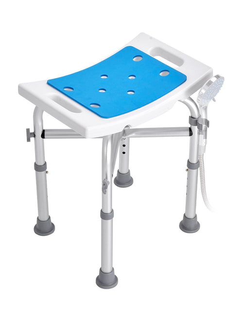Load image into Gallery viewer, Shower Chair for Inside Shower, Adjustable Height Shower Stool with Crossbar Support, Shower Seat for Shower Tub, Non-Slip Bench Bathtub Stool Seat for Elderly Disabled Adults Handicap, 500 lbs
