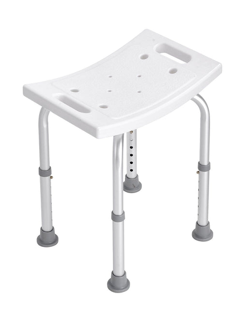 Load image into Gallery viewer, Shower Chair, Adjustable Height Shower Stool with Built-in Handles, Shower Seat for Inside Shower or Tub, Non-Slip Bench Bathtub Stool Seat for Elderly Disabled Handicap, 158.8 kg Capacity
