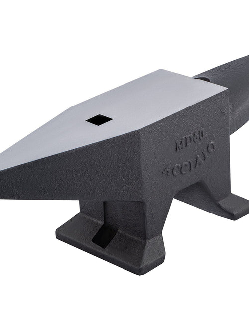 Load image into Gallery viewer, Cast Iron Anvil, 132 Lbs(60kg) Single Horn Anvil with Large Countertop and Stable Base, High Hardness Rugged Round Horn Anvil Blacksmith, for Bending, Shaping
