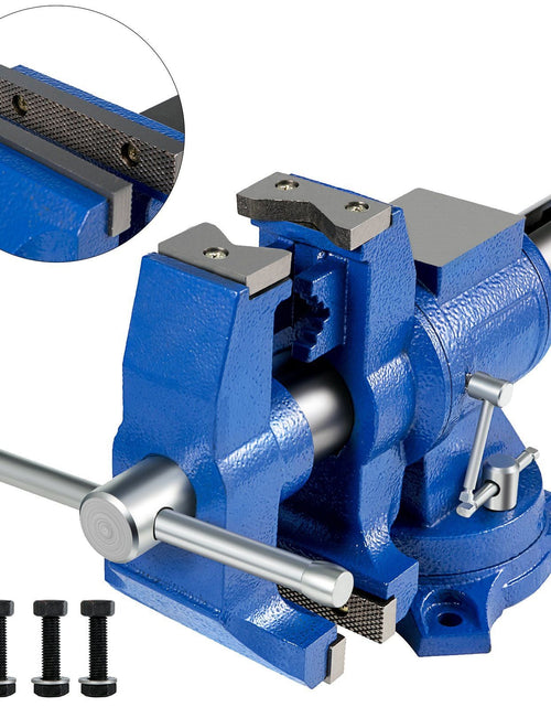 Load image into Gallery viewer, 6" Heavy Duty Bench Vise , Double Swivel Rotating Vise Head/Body Rotates 360° ,Pipe Vise Bench Vices 30Kn Clamping Force,for Clamping Fixing Equipment Home or Industrial Use
