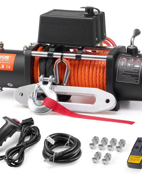 Load image into Gallery viewer, Electric Winch Truck 13,500 lb Synthetic Rope Waterproof Remote Control
