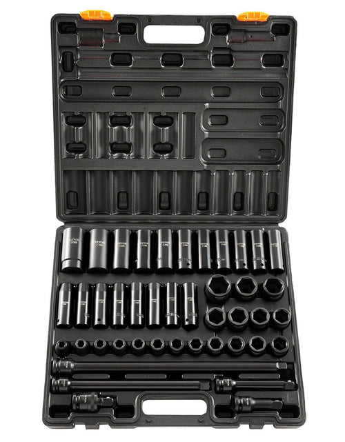 Load image into Gallery viewer, Impact Socket Set 1/2 Inches 43 Piece Impact Sockets, Standard Socket Assortment, 1/2 Inches Drive Socket Set 6-Point Sockets Metric 9-30mm (Standard/Deep)
