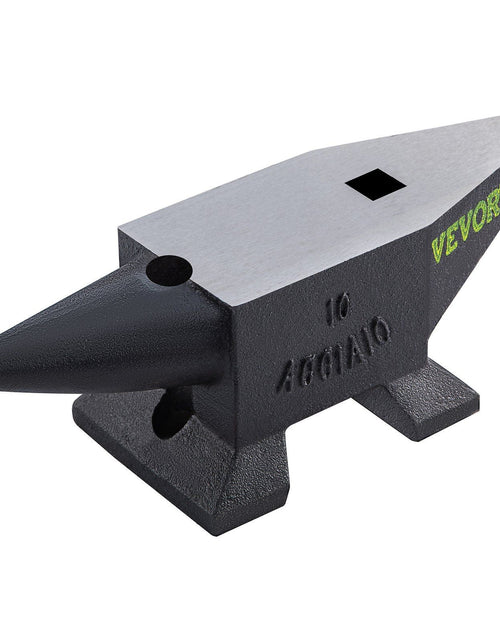 Load image into Gallery viewer, Cast Steel Anvil, 22 Lbs(10kg) Single Horn Anvil with Large Countertop and Stable Base, High Hardness Rugged Round Horn Anvil Blacksmith, for Bending, Shaping
