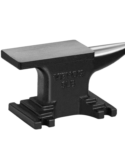 Load image into Gallery viewer, Single Horn Anvil, High Hardness Rugged Round Horn Anvil Blacksmith,8.8Lbs Cast Steel Anvil,Compact Design and Stable Base, Forge Tools and Equipment, Metalsmith Tool for Bending and Shaping
