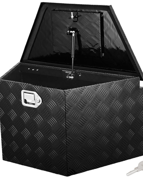Load image into Gallery viewer, Trailer Tongue Box, Aluminum Alloy Diamond Plate Tongue Box Tool Chest, Heavy Duty Trailer Box Storage with Lock and Keys, Utility Trailer Tongue Box for Pickup Truck, RV, Trailer, 39"x16.5"x12"
