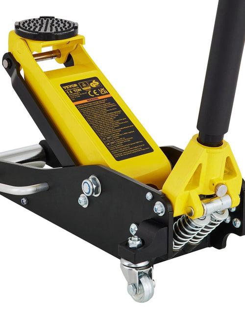 Load image into Gallery viewer, 1.5 Ton Low Profile Aluminum Steel Racing Floor Jack Dual Pump Lift Car
