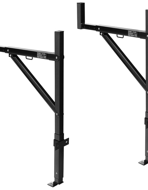 Load image into Gallery viewer, Truck Rack, 19-34inch Extendable Truck Ladder Rack, 38.6"-43.6" Adjustable Height, 250 lbs Capacity Steel Ladder Rack for Truck, Heavy Duty Truck Bed Rack for Kayak, Surfboard, Lumber, Ladder
