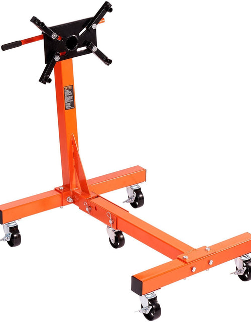 Load image into Gallery viewer, Engine Stand, 1500 lbs (3/4 Ton) Rotating Engine Motor Stand with 360 Degree Adjustable Head, Cast Iron Folding Motor Hoist Dolly, 5-Caster, 4 Adjustable Arms, for Vehicle Maintenance
