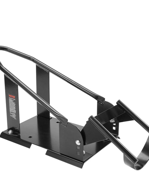 Load image into Gallery viewer, Motorcycle Wheel Chock, 1800 lbs Capacity Wheel Cradle Holder, Heavy-duty Steel Motorcycle Front Wheel Stand with 3 Adjustable Holes, For 15"-21" Off-Road Motorcycles, Standard Motorcycles
