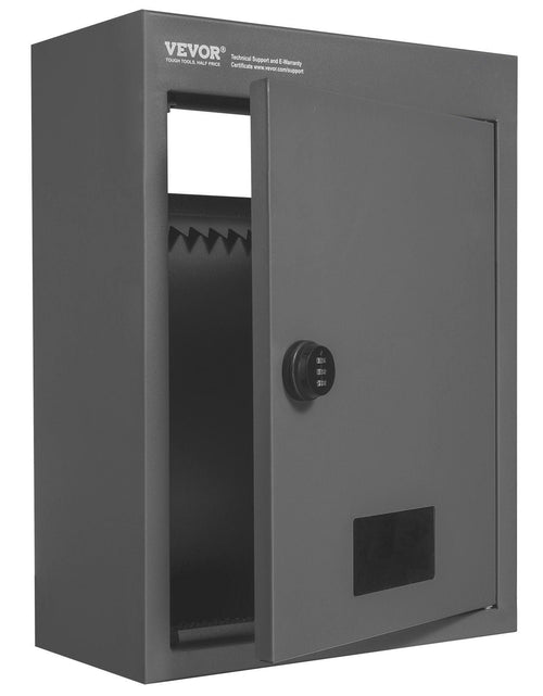 Load image into Gallery viewer, Through The Wall Drop Box, Heavy Duty Steel Through the Wall Mailbox with 2.8-7.9" 13" Combination Lock, 12.5x6.3x16.9" Mail Drop Box, Dark Gray
